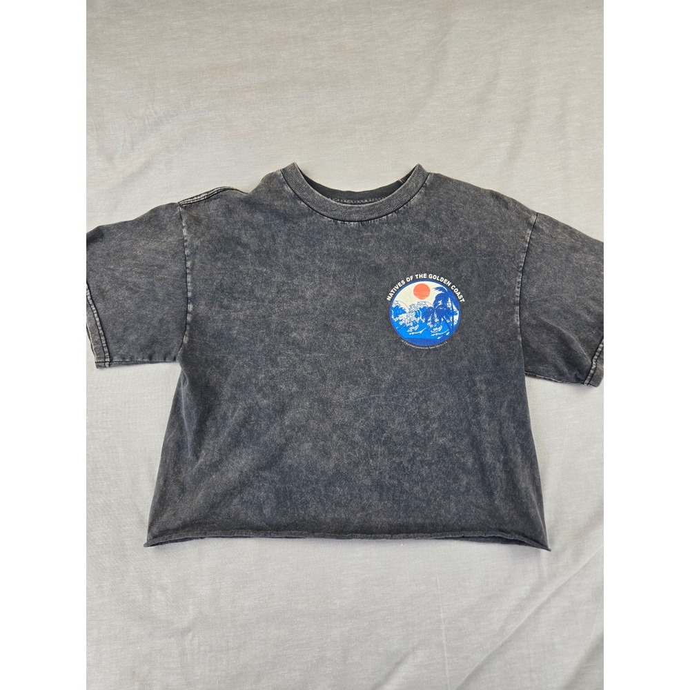 J Galt Natives of the Golden Coast Mineral Wash‎ Crop Graphic Tee Gray OS